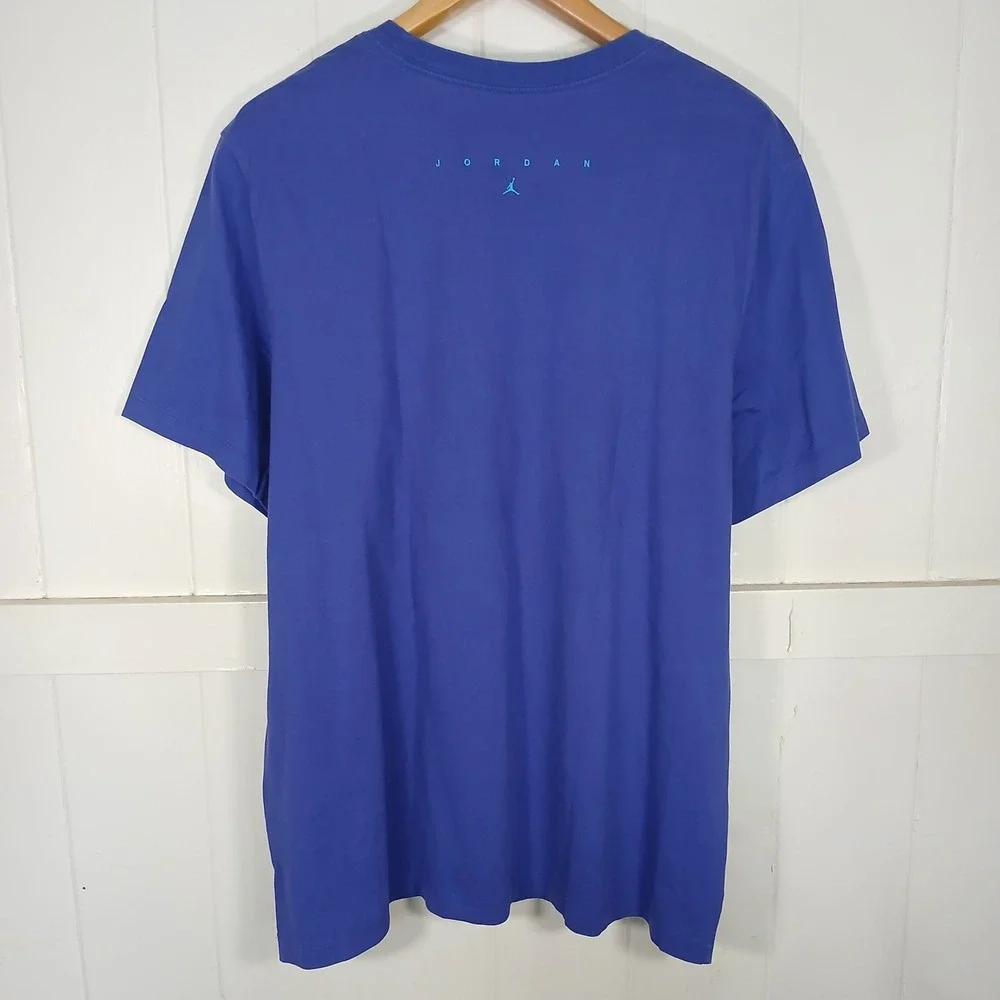 Jordan Flight T-Shirt Mens XL Blue Teal Graphic Jumpman DV1429-432‎